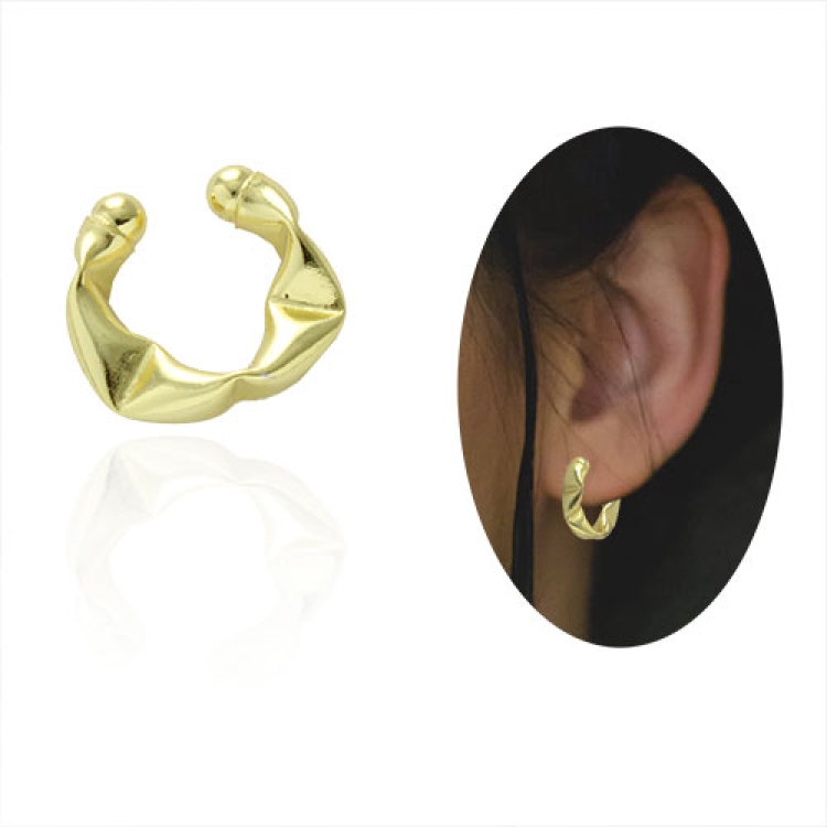 Foto 1 do Produto Piercing Fake de orelha folheado a ouro - Juliette BBB - tamanho P