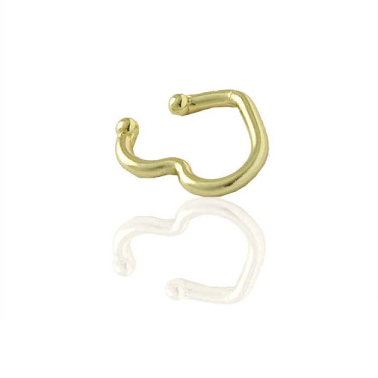 Foto 1 do Produto Piercing Fake de orelha folheado a ouro em forma de coração