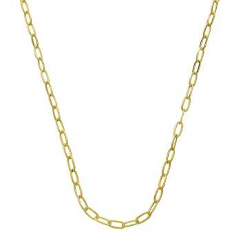 Gargantilha folheada a ouro com malha cartier de 5 mm