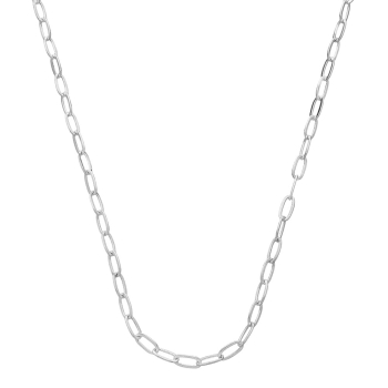 Gargantilha folheada a prata com malha cartier de 5 mm