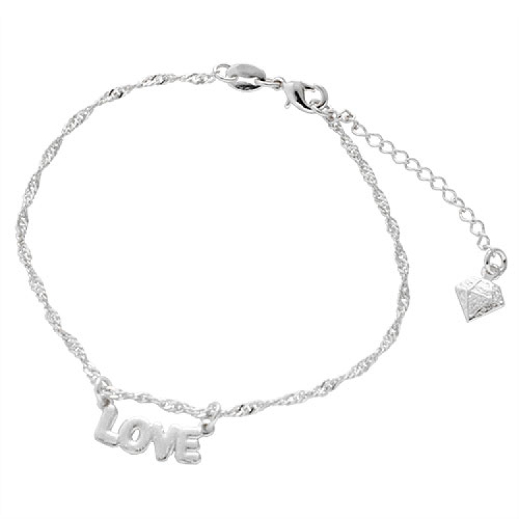 Foto 1 do Produto Pulseira Love folheada a prata