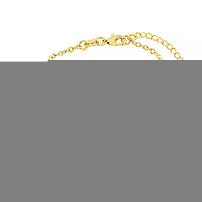 Pulseira Virginia com pingente trevo branco folheada a ouro