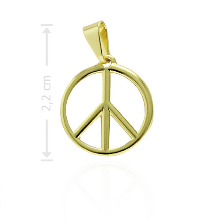 Foto 1 do Produto Pingente folheado a ouro com o símbolo da Paz